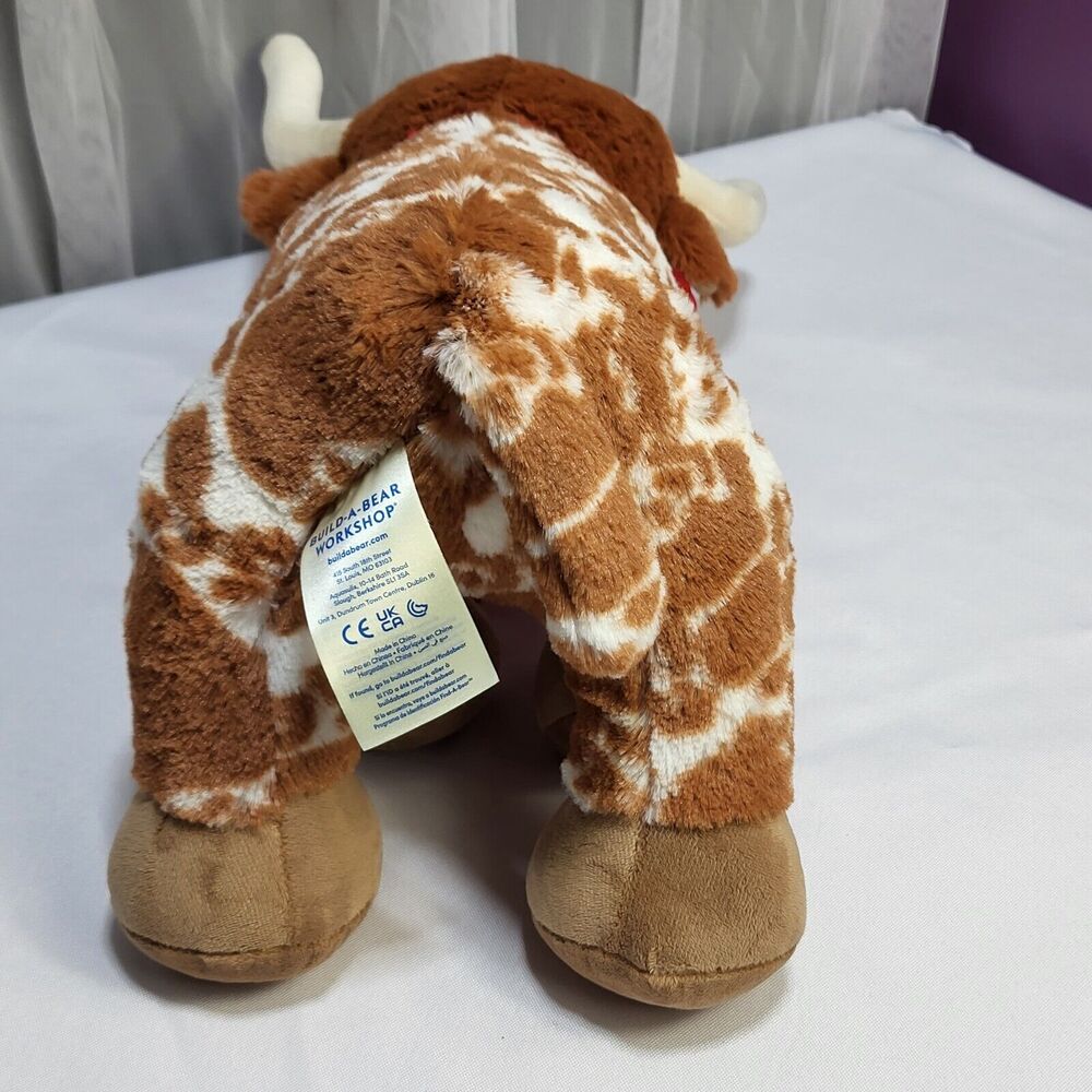 Build A Bear Workshop Longhorn Cow Texas‎ Steer Brown White 2023 Stuffed Plush - Picture 14 of 16